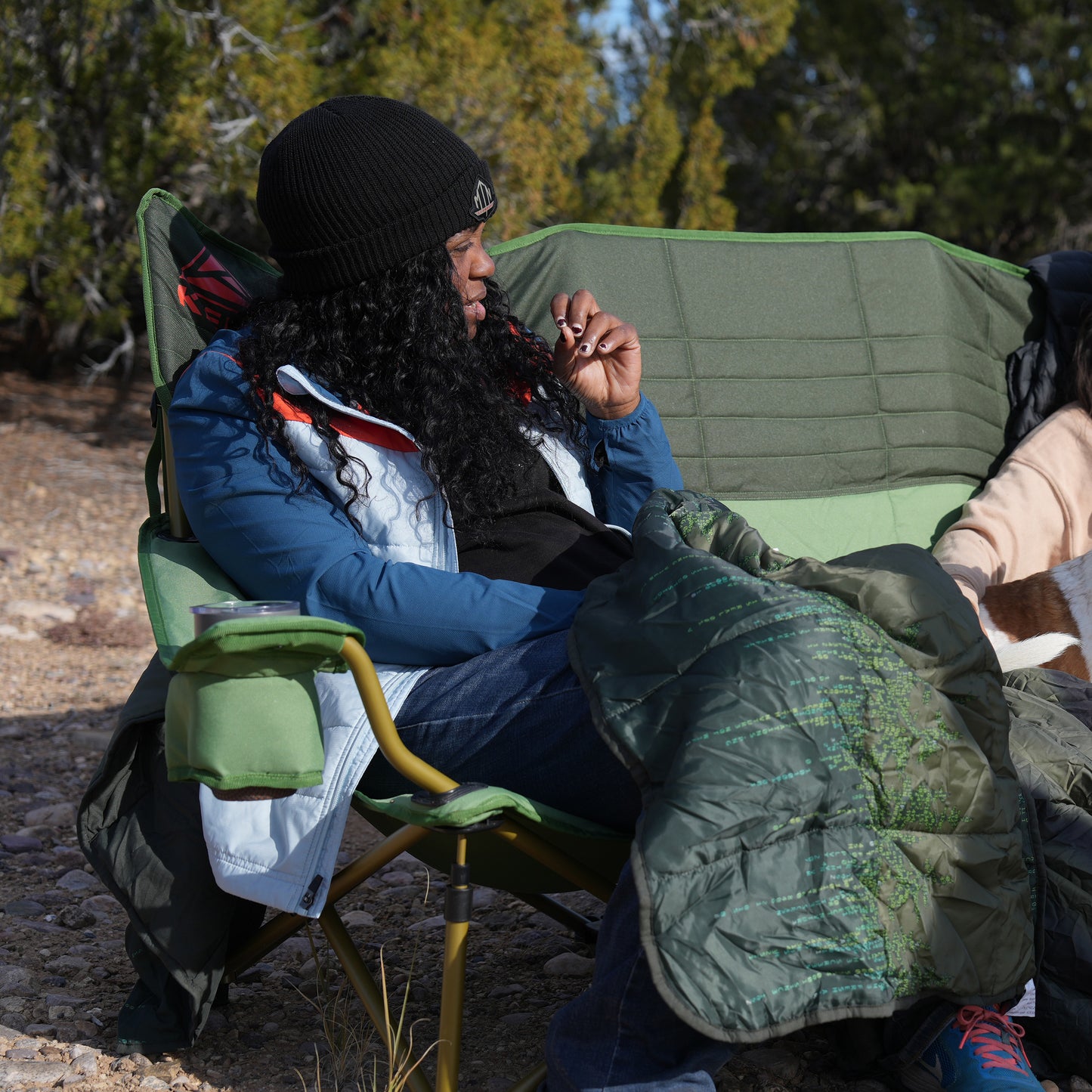 Bestie Blanket Winter Moss Treeline